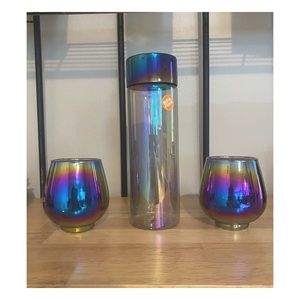 🌈 Iridescent Candle holder & Tumbler Bundle 🌈